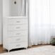 Casilda White 5 Drawer Chest