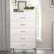 Casilda White 5 Drawer Chest
