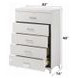 Casilda White 5 Drawer Chest
