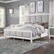 Katia Light Gray and Weathered White King Upholstered Panel Bed