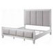 Katia Light Gray and Weathered White Upholstered Panel Bedroom Set
