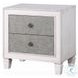 Katia Rustic Gray and Weathered White 2 Drawer Nightstand