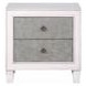 Katia Light Gray and Weathered White Upholstered Panel Bedroom Set
