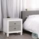 Katia Rustic Gray and Weathered White 2 Drawer Nightstand