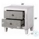 Katia Rustic Gray and Weathered White 2 Drawer Nightstand