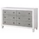 Katia Rustic Gray and Weathered White 6 Drawer Dresser