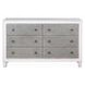 Katia Light Gray and Weathered White Upholstered Panel Bedroom Set