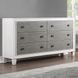 Katia Rustic Gray and Weathered White 6 Drawer Dresser