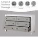 Katia Rustic Gray and Weathered White 6 Drawer Dresser