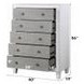 Katia Rustic Gray and Weathered White 5 Drawer Chest