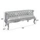 Valkyrie Antique Platinum Upholstered 73" Accent Bench