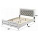 Casilda Gray and White King Upholstered Panel Bed with LED