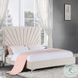 Faiz Beige Velvet Queen Upholstered Bed