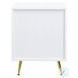 Gaines White High Gloss 2 Drawer Nightstand