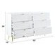 Gaines White 6 Drawer Dresser