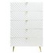 Gaines White 5 Drawer Chest