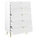 Gaines White 5 Drawer Chest