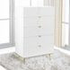 Gaines White 5 Drawer Chest