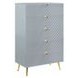 Gaines Gray 5 Drawer Chest
