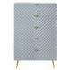 Gaines Gray 5 Drawer Chest