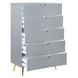 Gaines Gray 5 Drawer Chest