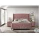 Salonia Pink Velvet Eastern King Upholstered Platform Bed