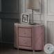 Salonia Pink Velvet 2 Drawer Nightstand