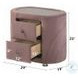 Salonia Pink Velvet 2 Drawer Nightstand