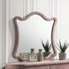 Salonia Pink Upholstered Arched Dresser Mirror