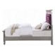 Varian Burgundy and Silver Twin Upholstered Panel Bed with Nailhead Trim