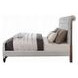 Andria Reclaimed Oak and Beige King Upholstered Panel Bed