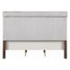 Andria Reclaimed Oak and Beige King Upholstered Panel Bed