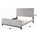 Andria Reclaimed Oak and Beige King Upholstered Panel Bed