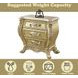 Cabriole Gold 3 Drawer Nightstand