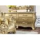 Cabriole Light Gold and Gold Upholstered Novelty Bedroom Set