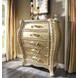 Cabriole Light Gold and Gold Upholstered Novelty Bedroom Set