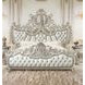 Sandoval Beige and Champagne King Upholstered Panel Bed