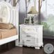 Flora White 2 Drawer Nightstand