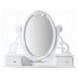 Flora White Oval Dresser Mirror with Jewelry Storage