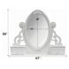 Flora White Oval Dresser Mirror with Jewelry Storage