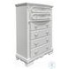 Flora White 5 Drawer Chest