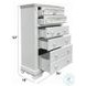 Flora White 5 Drawer Chest