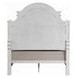Florian Gray and Antique White King Upholstered Panel Bed