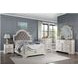 Florian Gray and Antique White King Upholstered Panel Bed