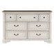 Florian Brown and Antique White 7 Drawer Dresser