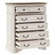 Florian Brown and Antique White 5 Drawer Chest