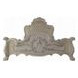 Dresden Bone White Queen Upholstered Panel Bed with Nailhead Trim