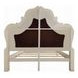 Dresden Bone White Queen Upholstered Panel Bed with Nailhead Trim