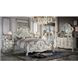 Dresden Bone White Queen Upholstered Panel Bed with Nailhead Trim