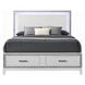 Haiden White King Storage Panel Bed with LED
